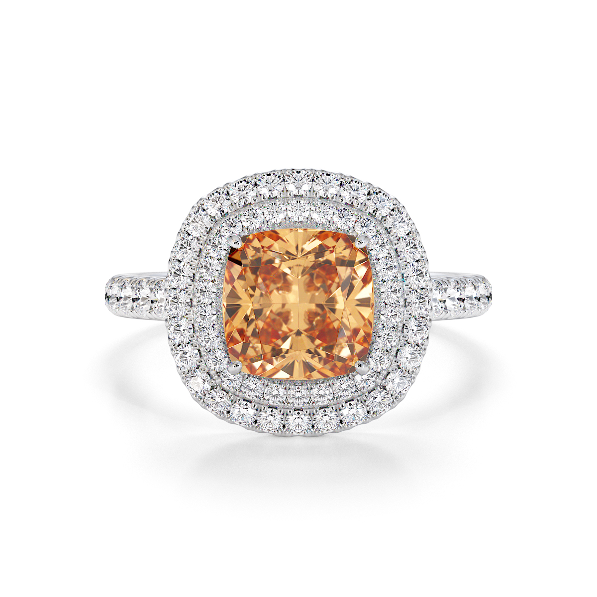 Gold / Platinum Citrine and Diamond Engagement Ring RZ3405