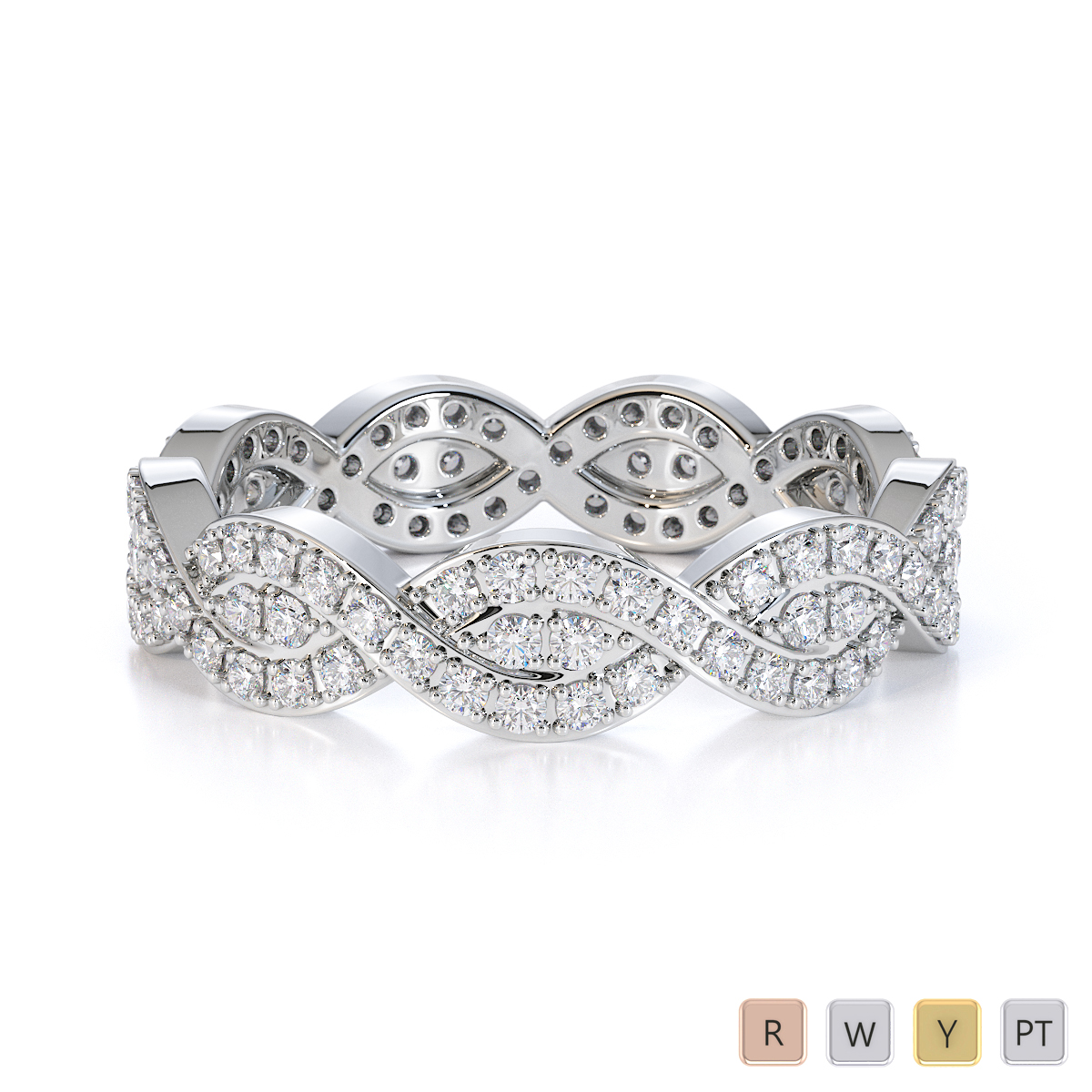 Gold / Platinum Diamond Full Eternity Ring RZ1498