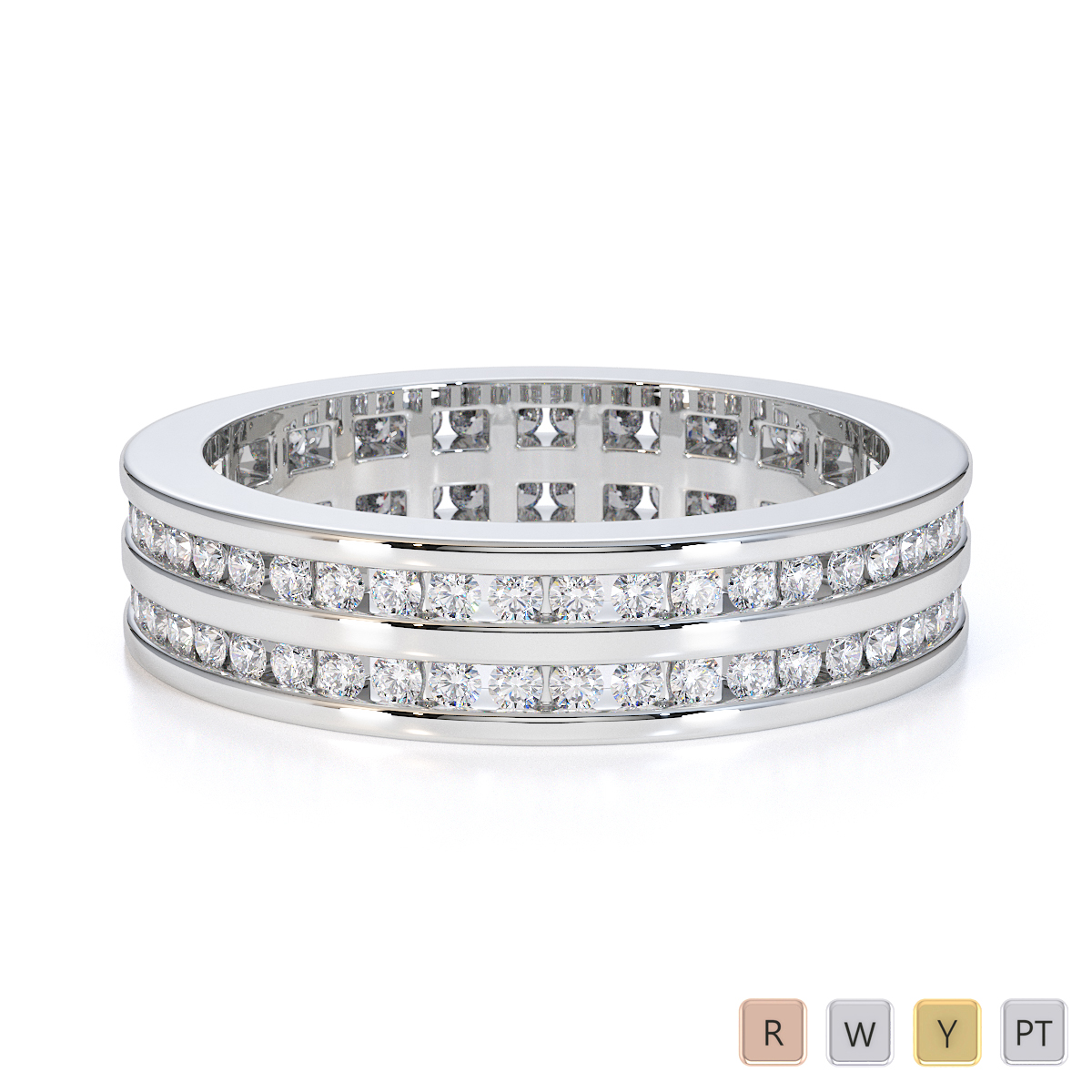Gold / Platinum Diamond Full Eternity Ring RZ1502