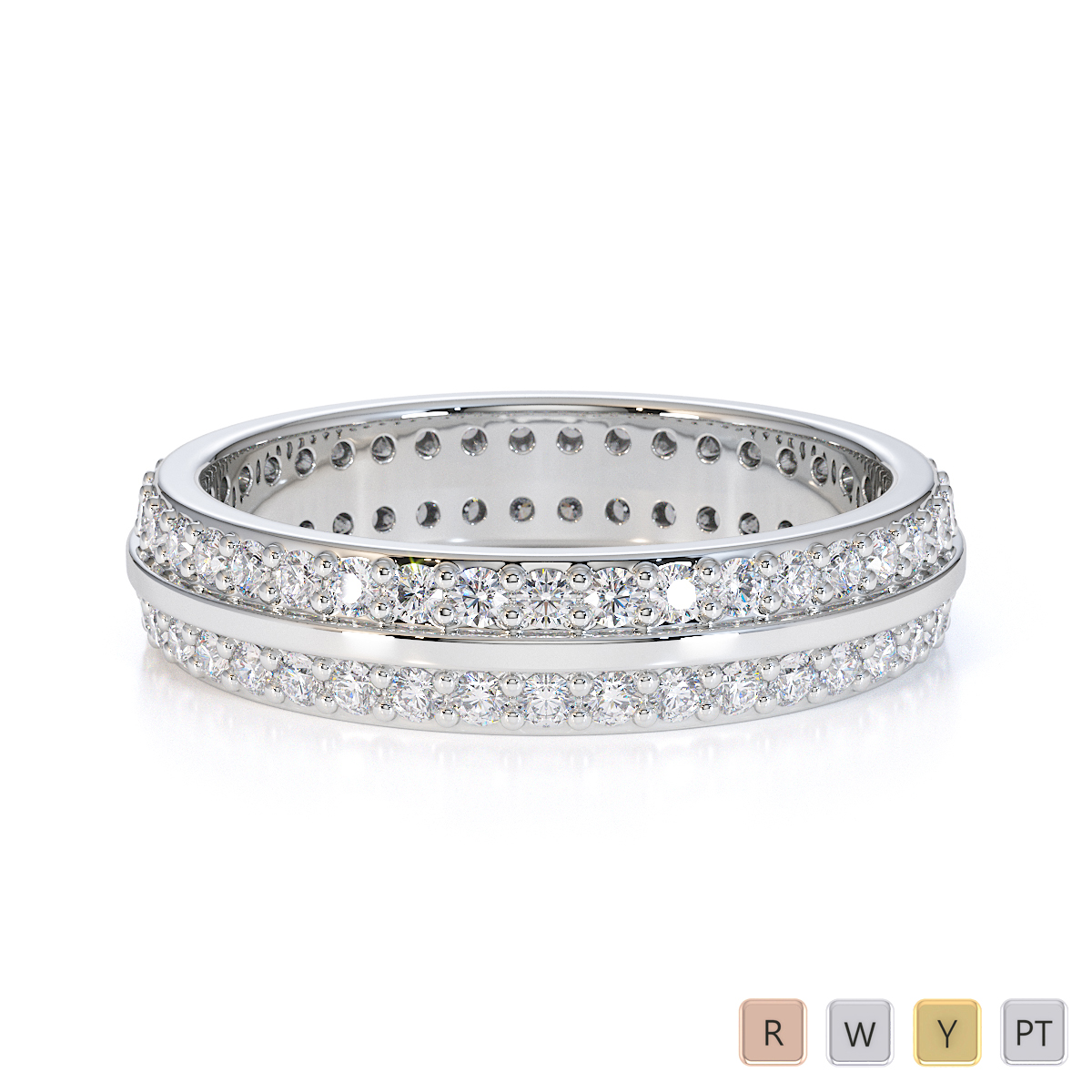 Gold / Platinum Diamond Full Eternity Ring RZ1504