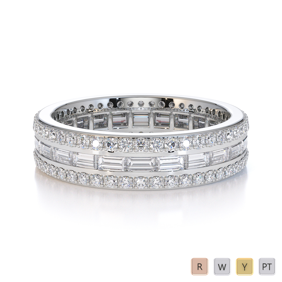 Gold / Platinum Diamond Full Eternity Ring RZ1508