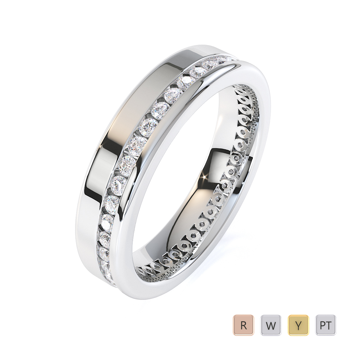 Gold / Platinum Diamond Full Eternity Ring RZ1514