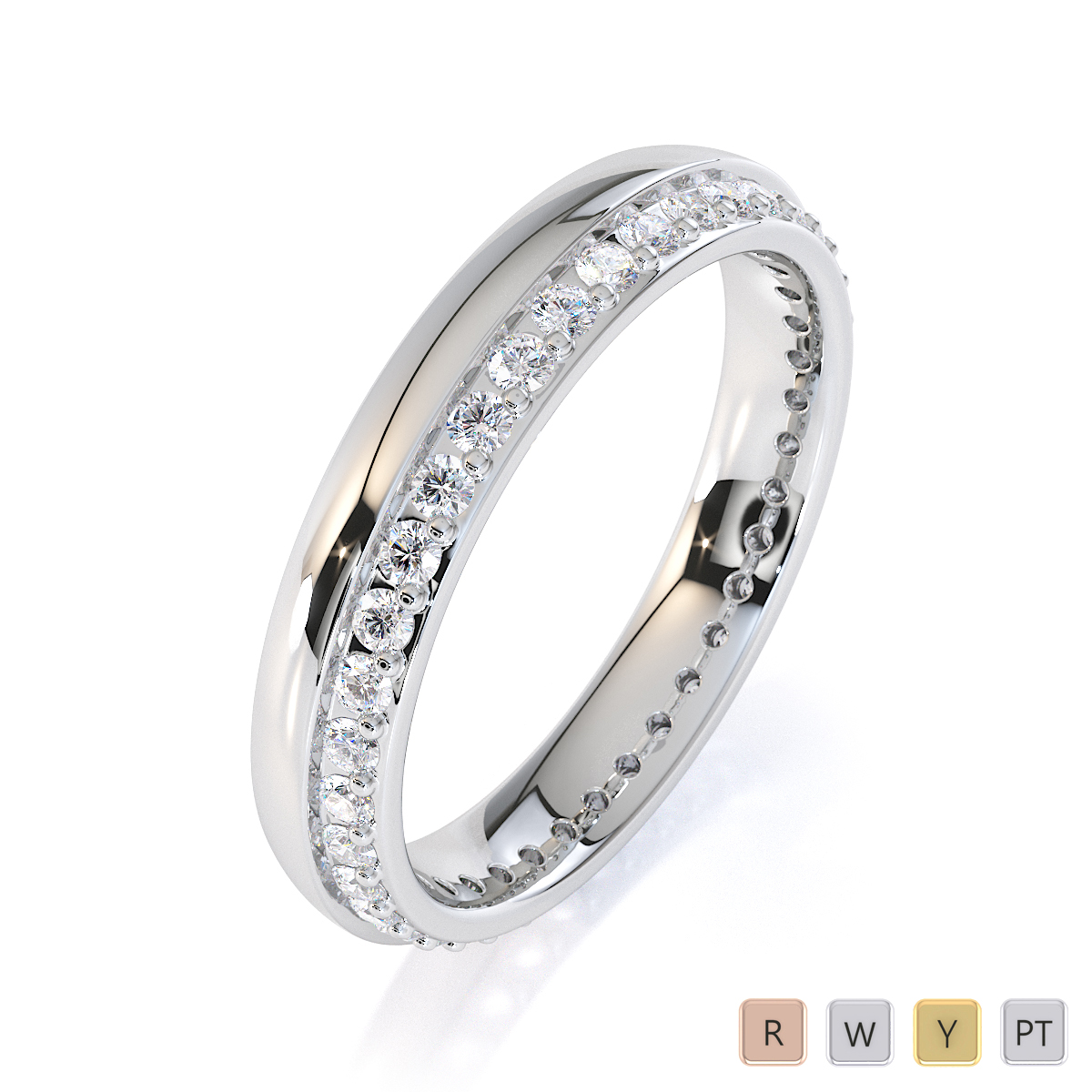 Gold / Platinum Diamond Full Eternity Ring RZ1516