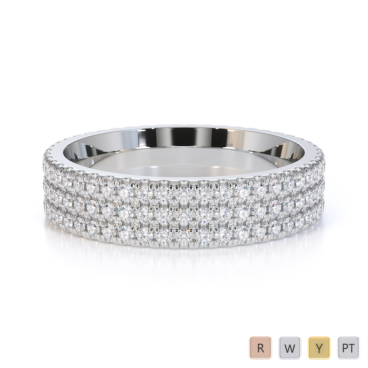 Gold / Platinum Diamond Full Eternity Ring RZ1518