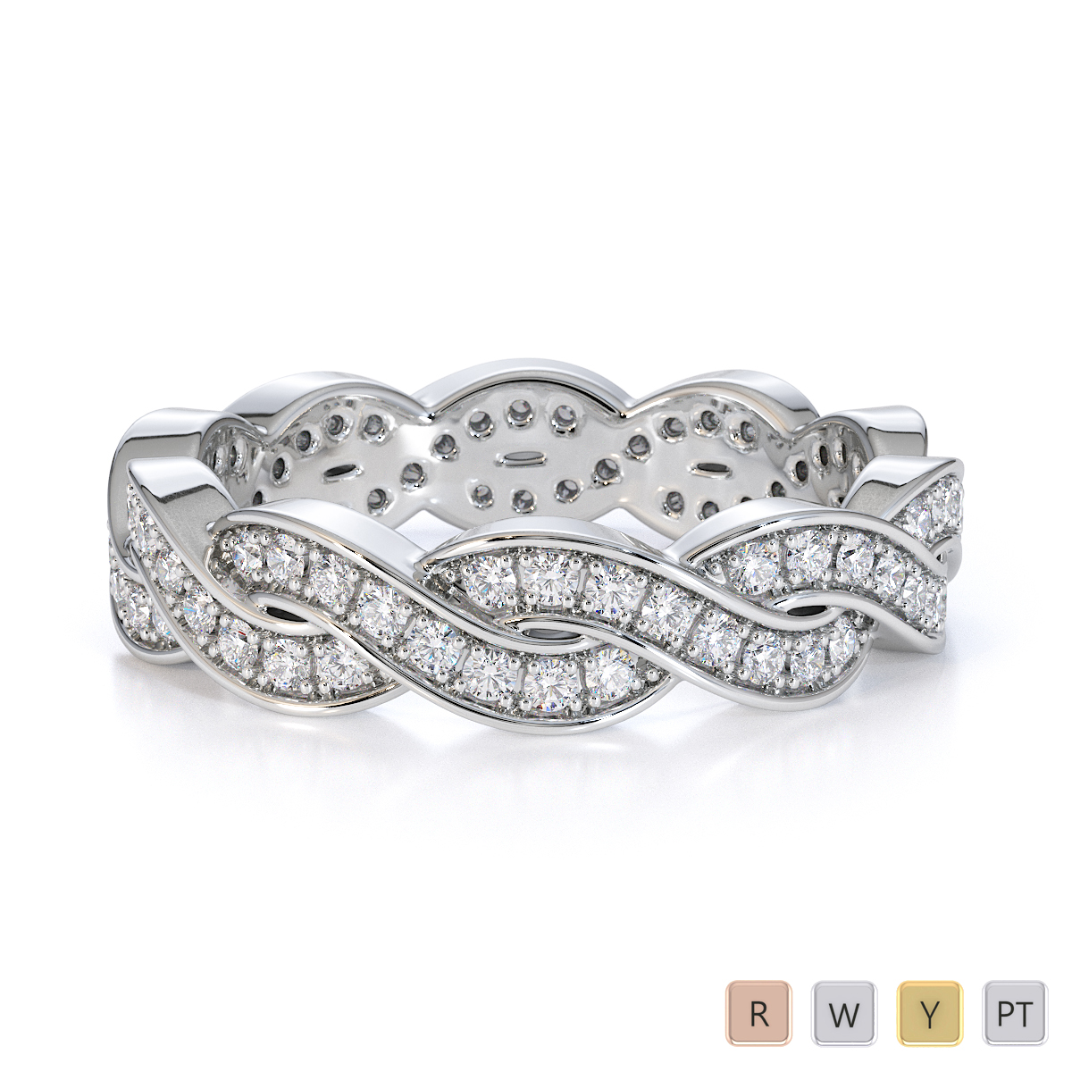 Gold / Platinum Diamond Full Eternity Ring RZ1520