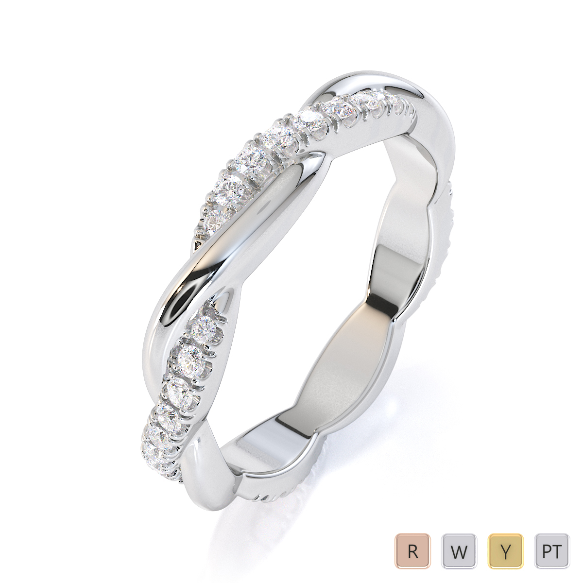 Gold / Platinum Diamond Full Eternity Ring RZ1522