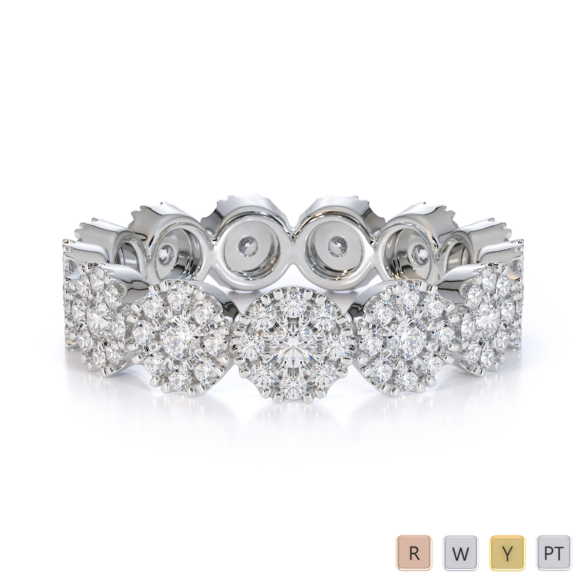 Gold / Platinum Diamond Full Eternity Ring RZ1530