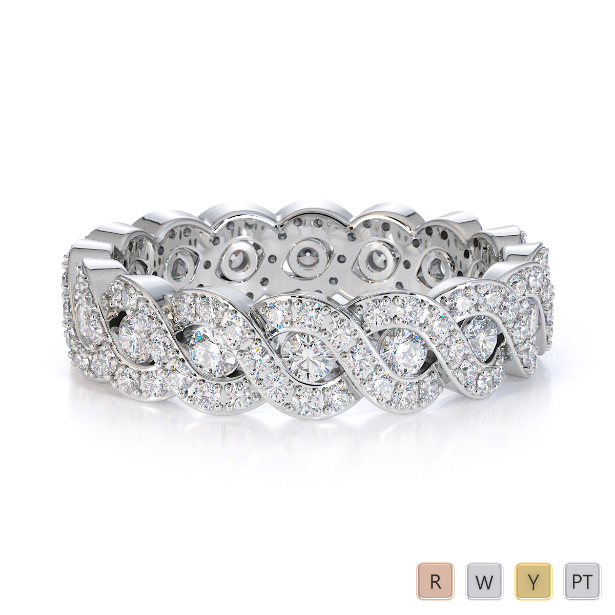 Gold / Platinum Diamond Full Eternity Ring RZ1532