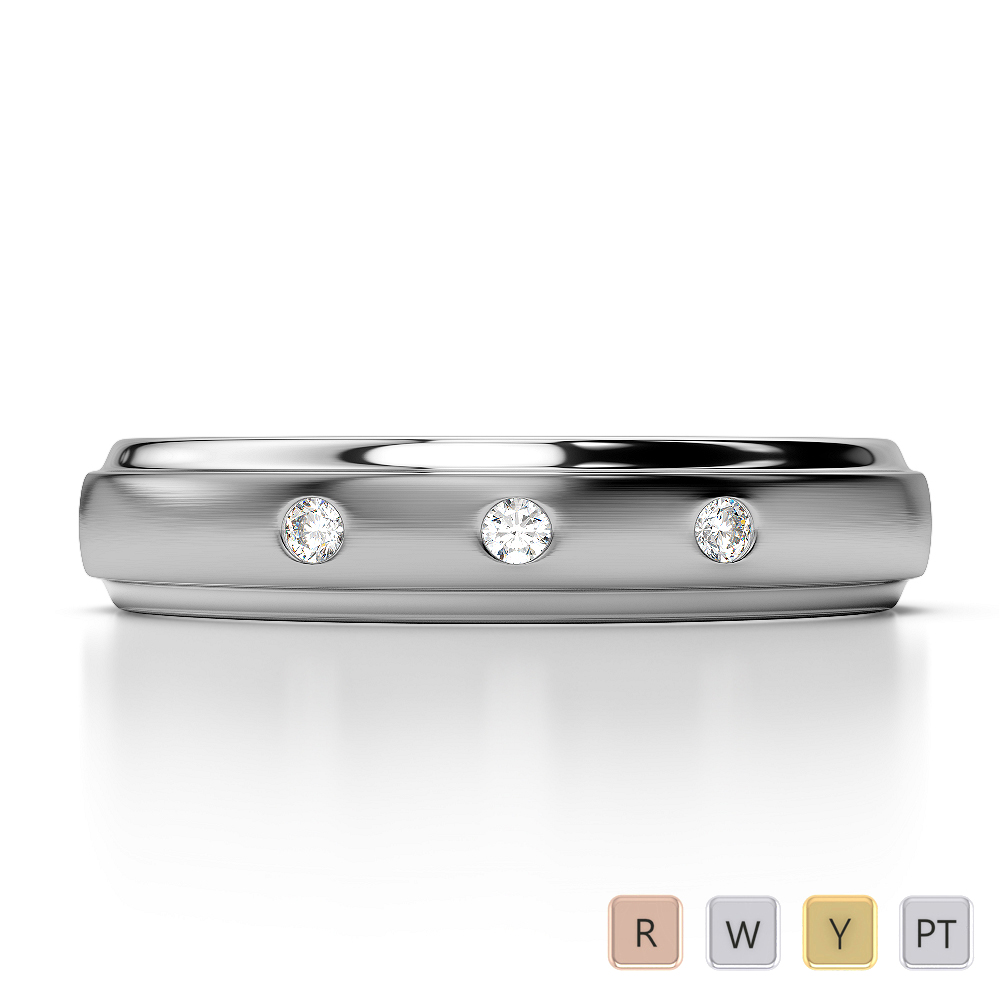 Gold / Platinum Diamond Mens Band AGDR-1301