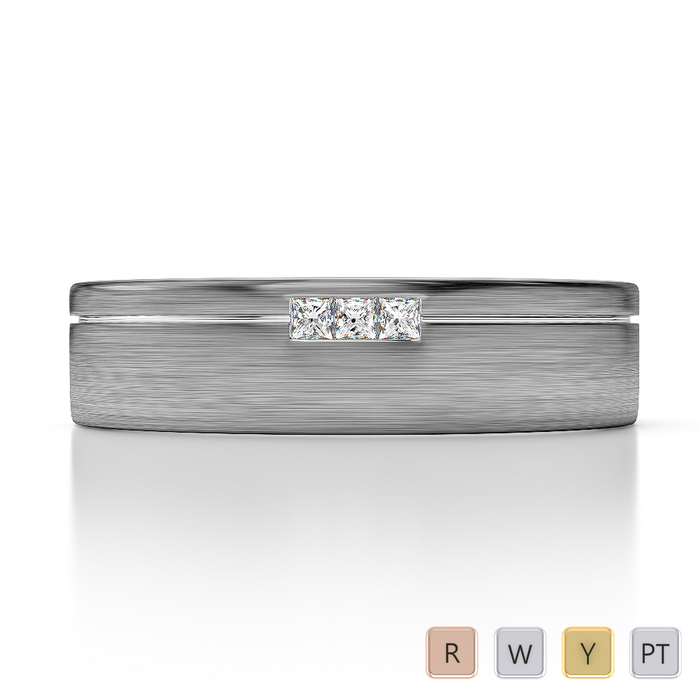 Gold / Platinum Diamond Mens Band AGDR-1315