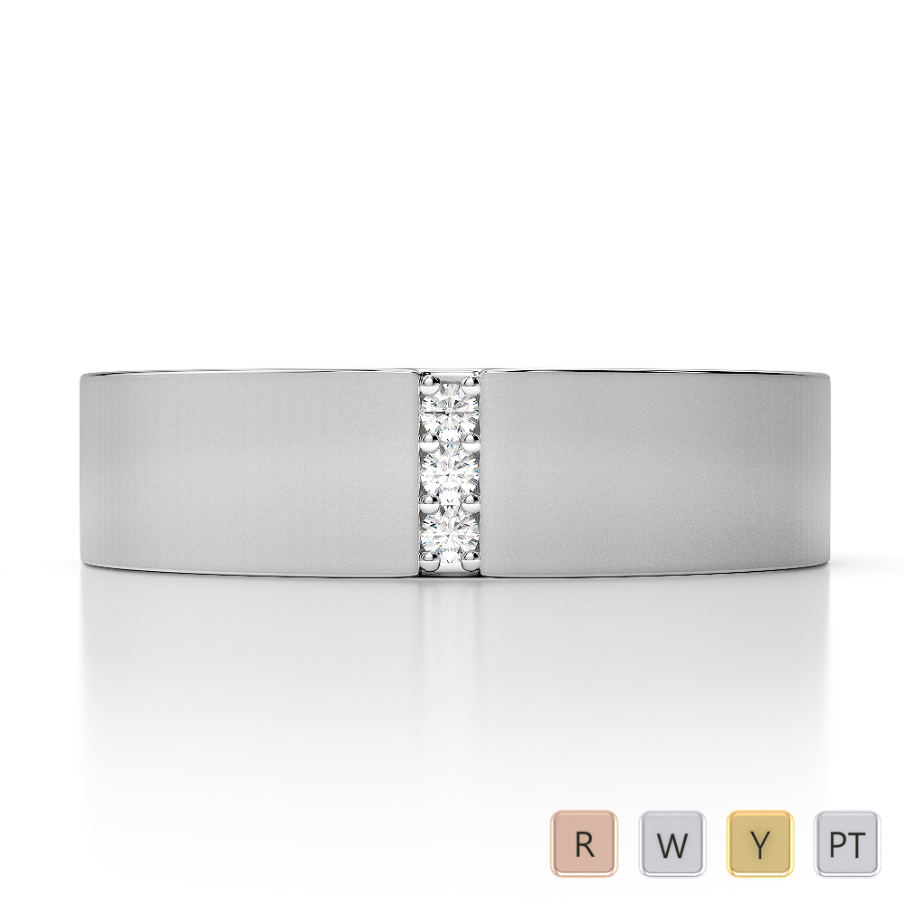 Gold / Platinum Diamond Mens Band AGDR-1319