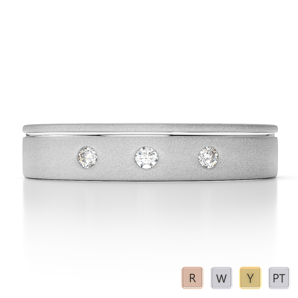 Gold / Platinum Diamond Mens Band AGDR-1322
