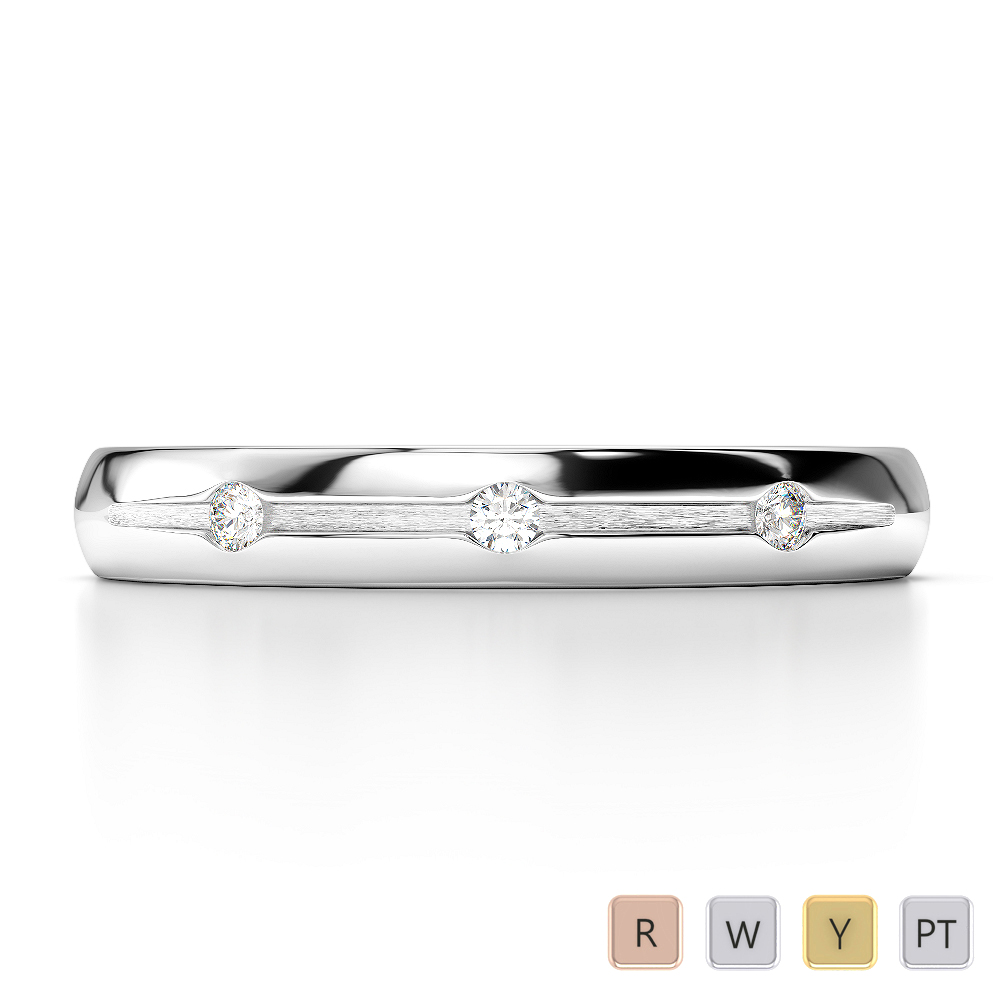Gold / Platinum Diamond Mens Band AGDR-1324