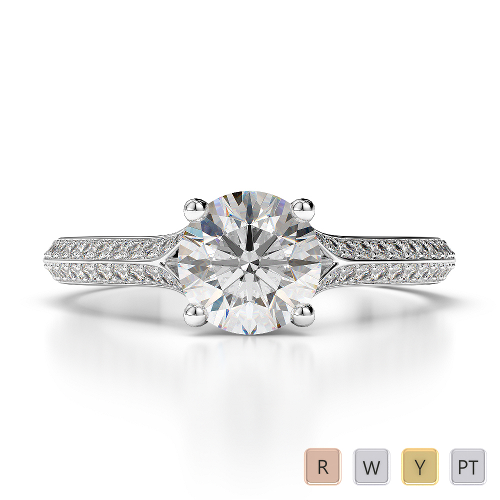 Gold / Platinum Diamond Engagement Ring AGDR-1200
