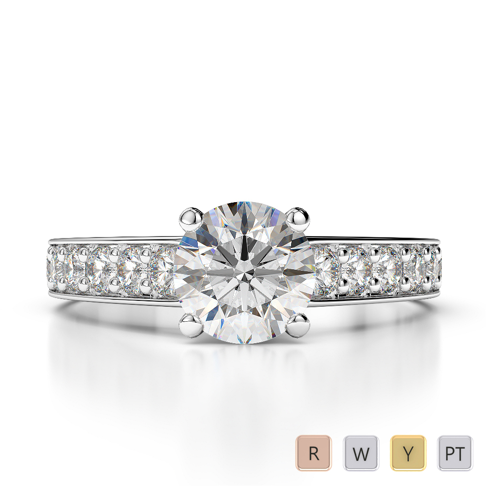Gold / Platinum Diamond Engagement Ring AGDR-1202