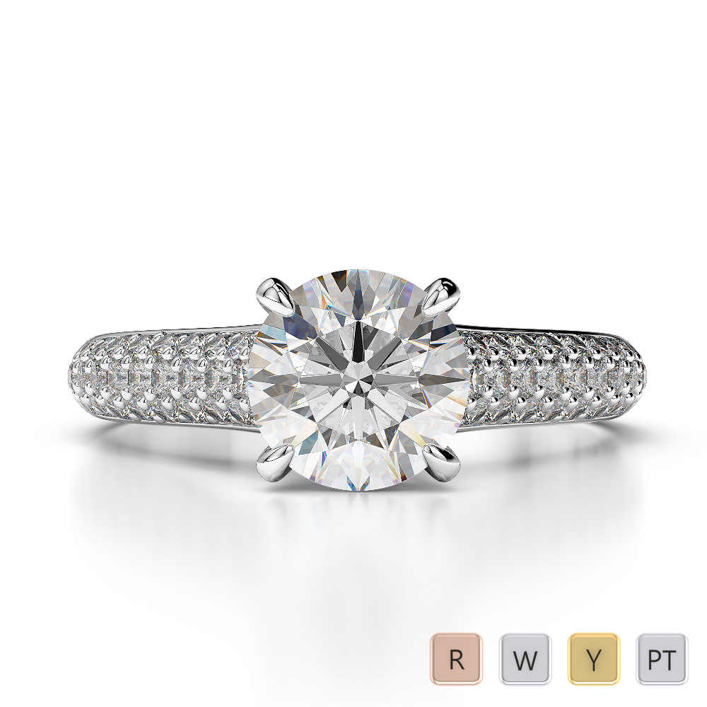 Gold / Platinum Diamond Engagement Ring AGDR-1203