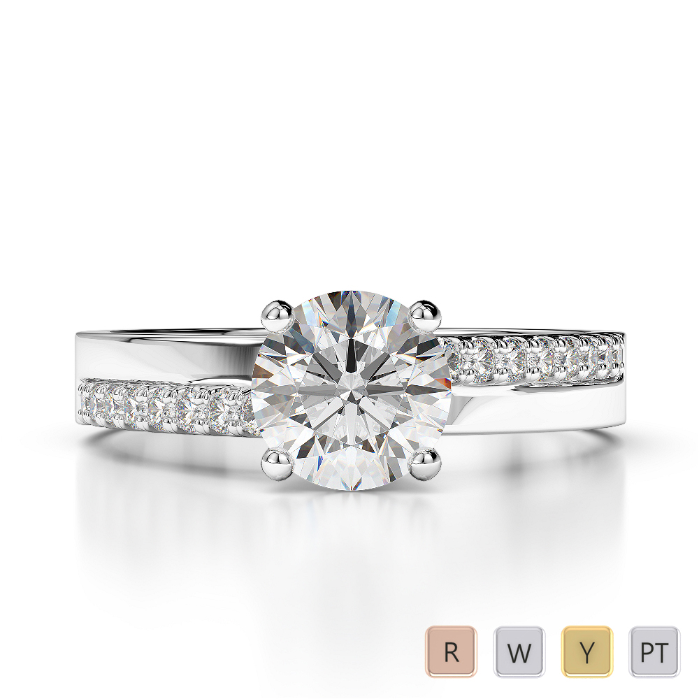 Gold / Platinum Diamond Engagement Ring AGDR-1206