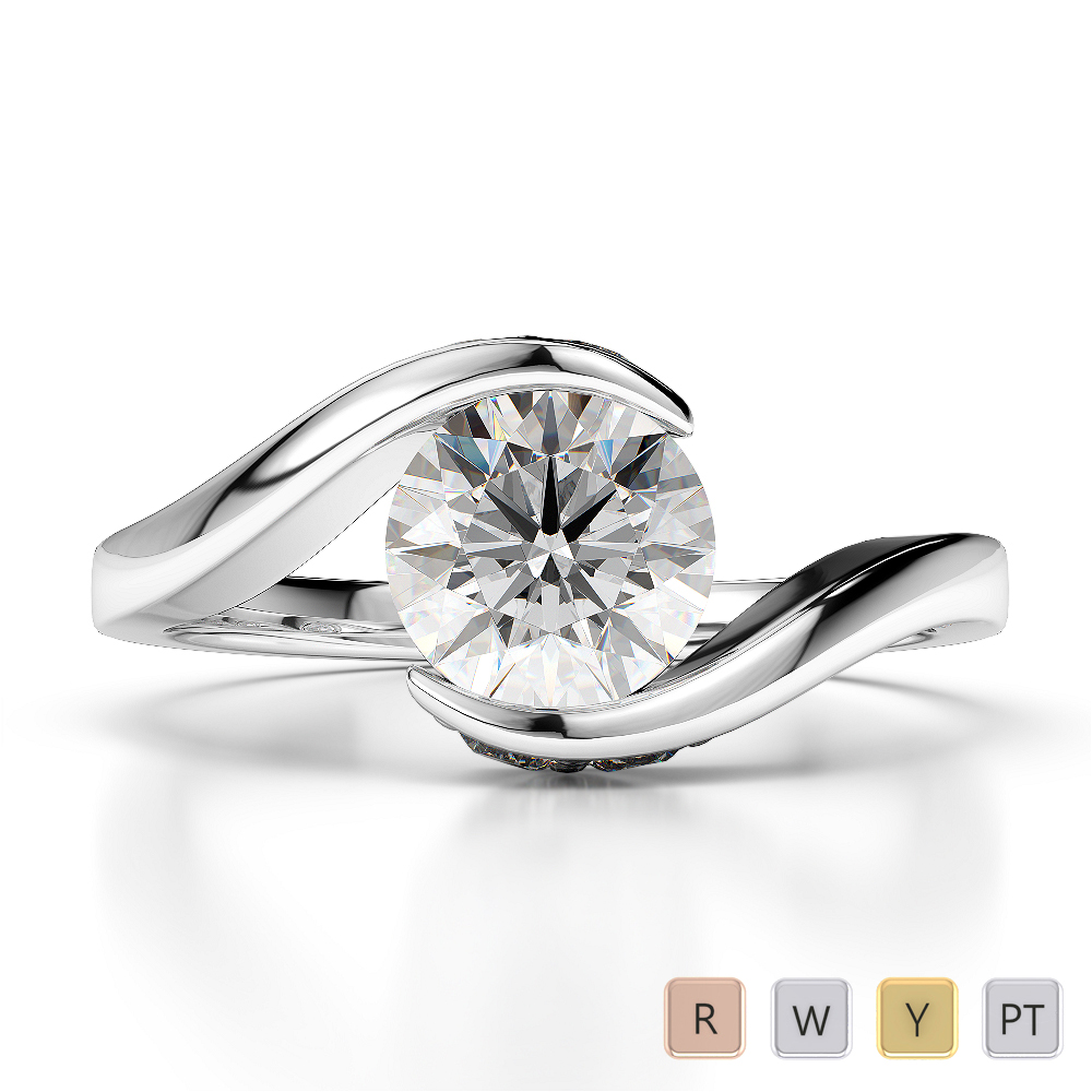Gold / Platinum Diamond Engagement Ring AGDR-1209