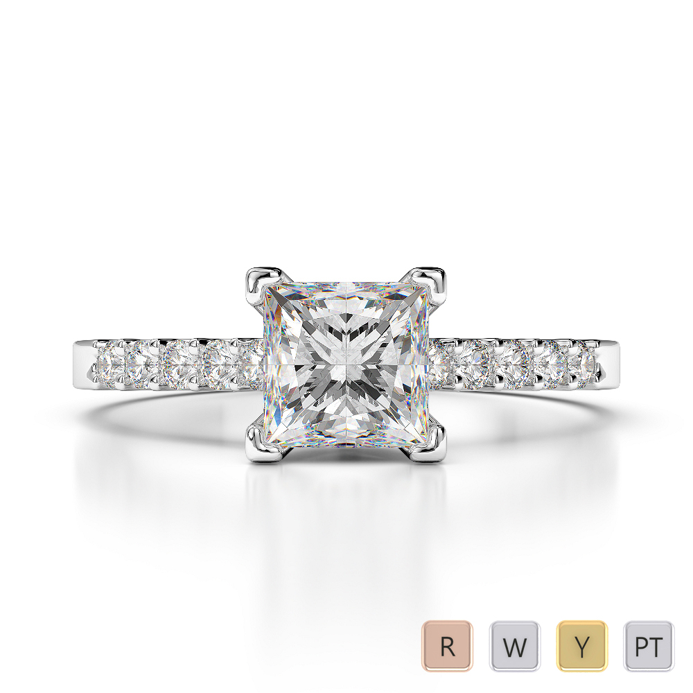 Gold / Platinum Diamond Engagement Ring AGDR-1210