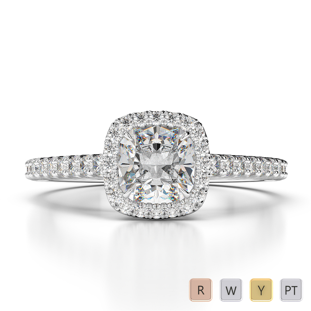 Gold / Platinum Diamond Engagement Ring AGDR-1212