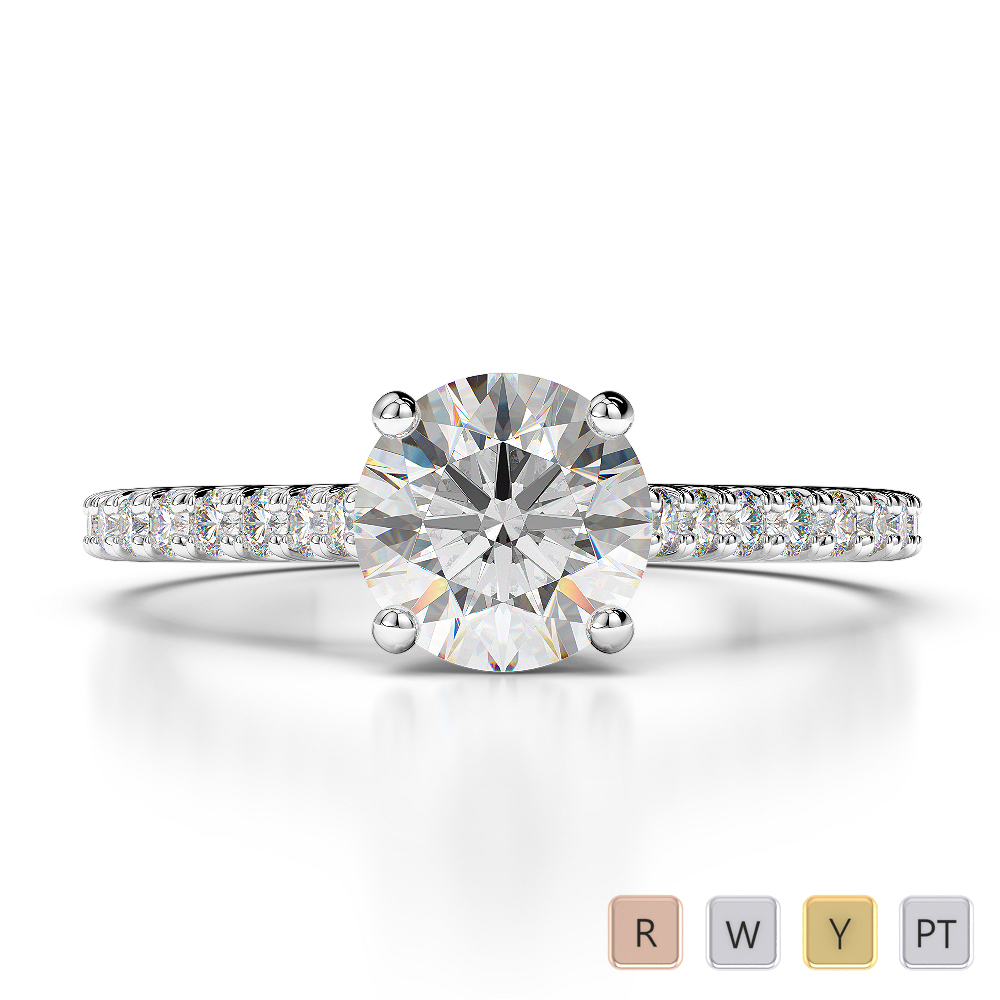 Gold / Platinum Diamond Engagement Ring AGDR-1213