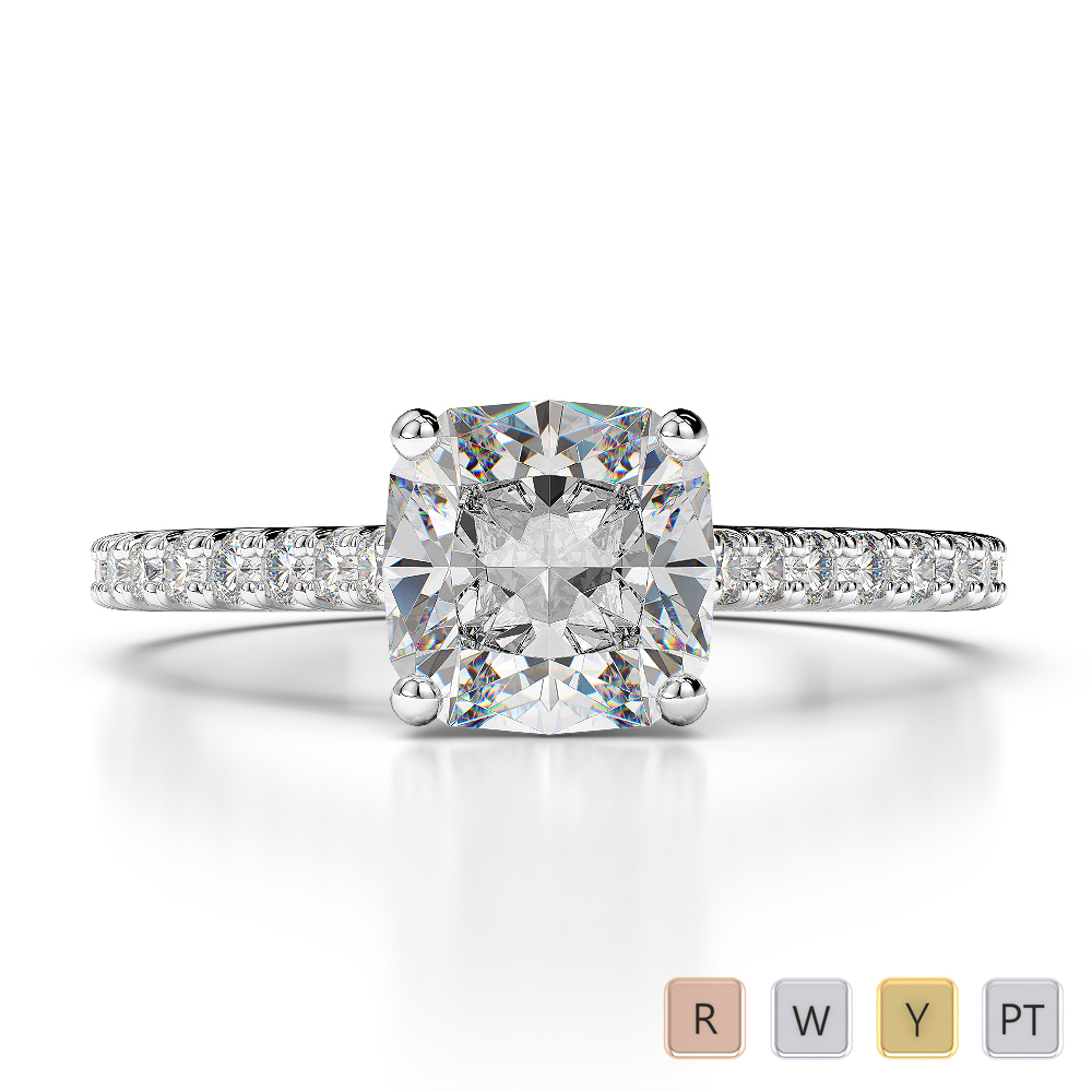 Gold / Platinum Diamond Engagement Ring AGDR-1216