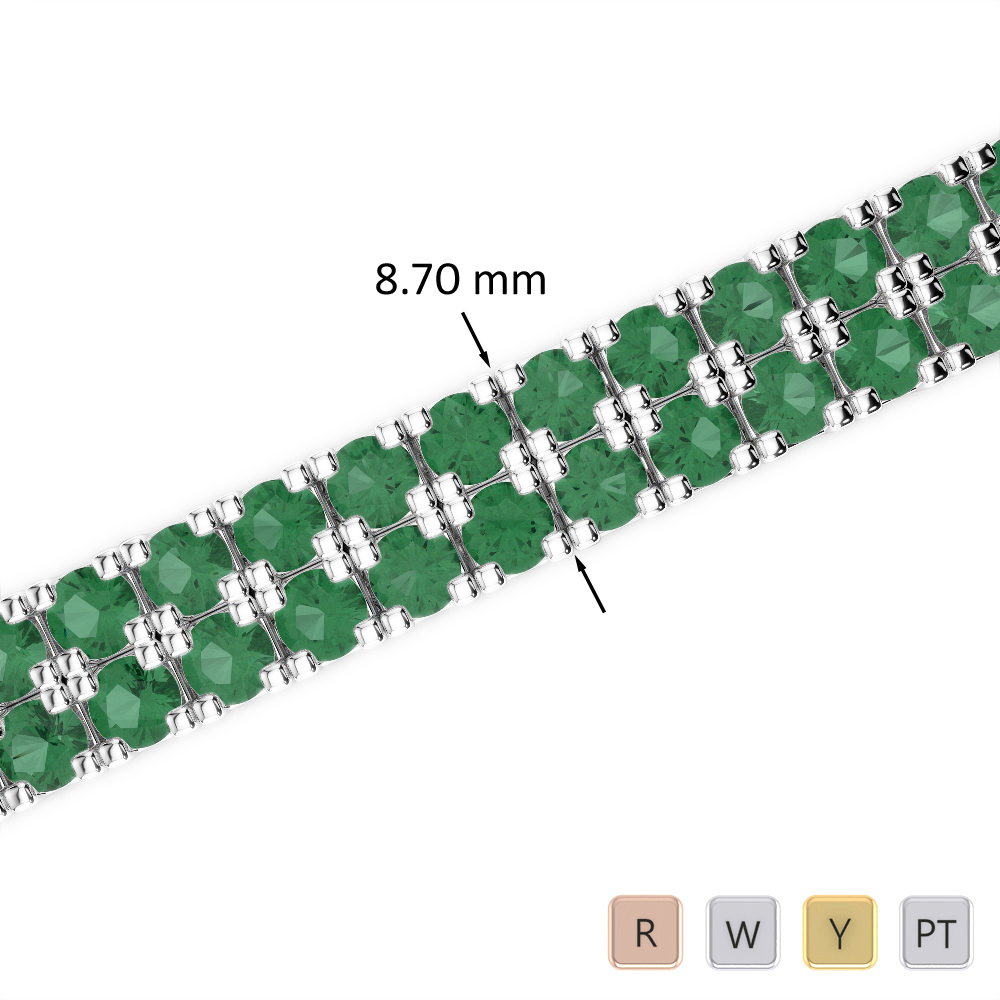 29 Ct Emerald Bracelet in Gold/Platinum AGBRL-1051