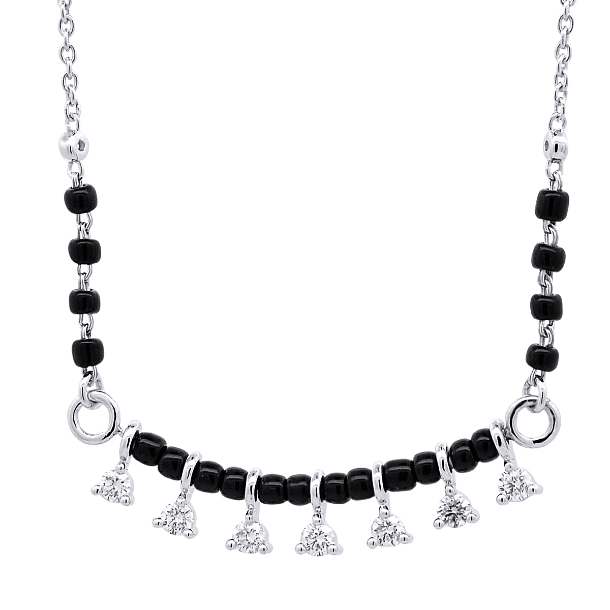 Gold / Platinum Round Cut Diamond Mangalsutra TZ6596