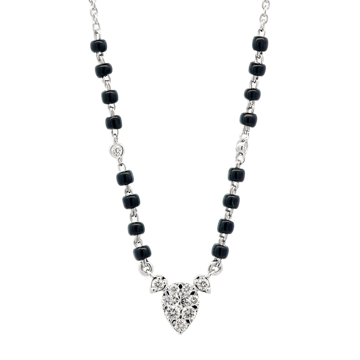 Gold / Platinum Round Cut Diamond Mangalsutra TZ6607