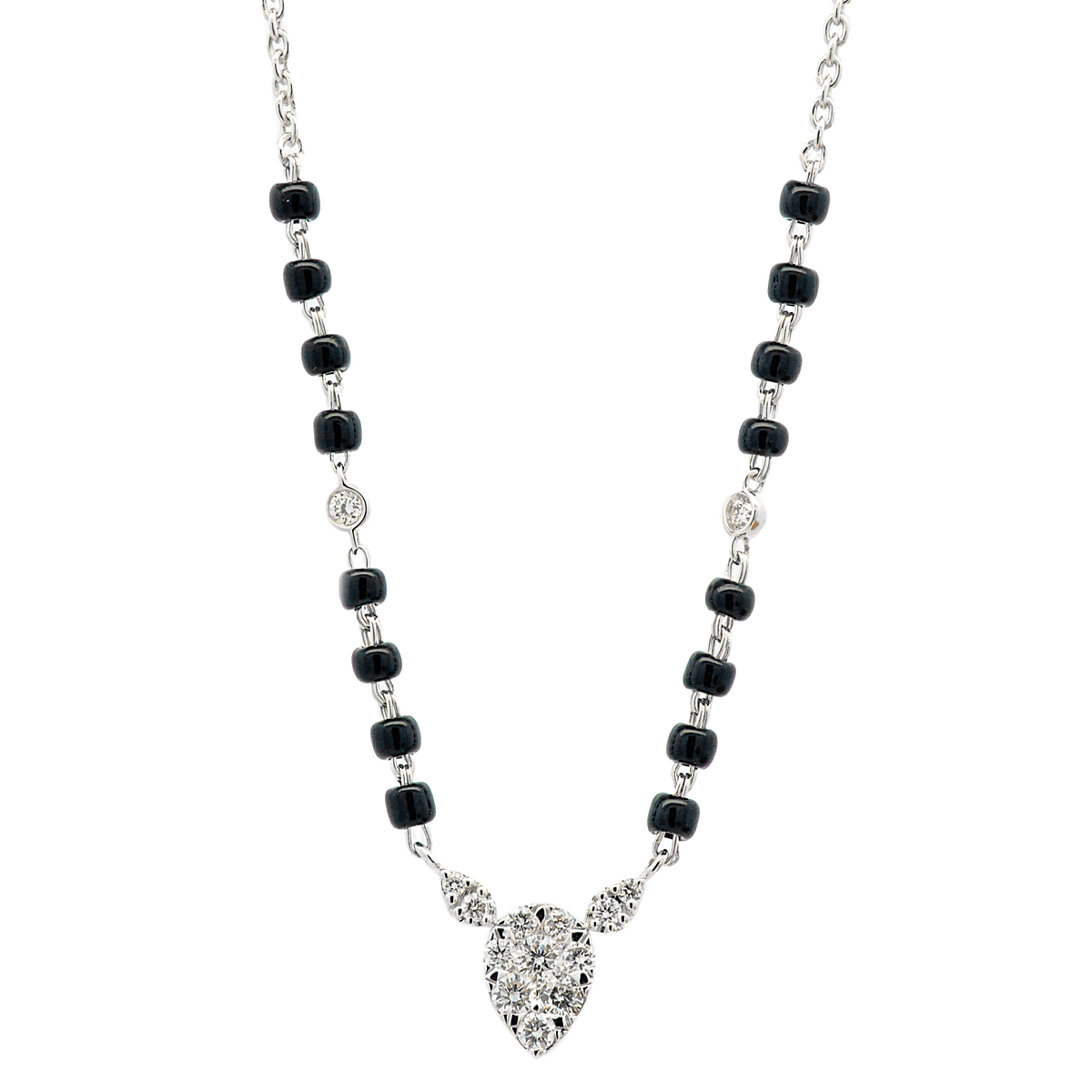 Gold / Platinum Round Cut Diamond Mangalsutra TZ6608