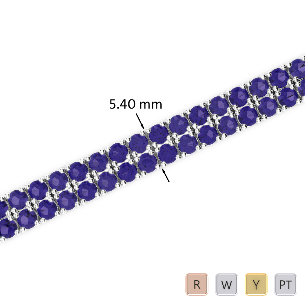 11 Ct Tanzanite Bracelet in Gold/Platinum AGBRL-1035