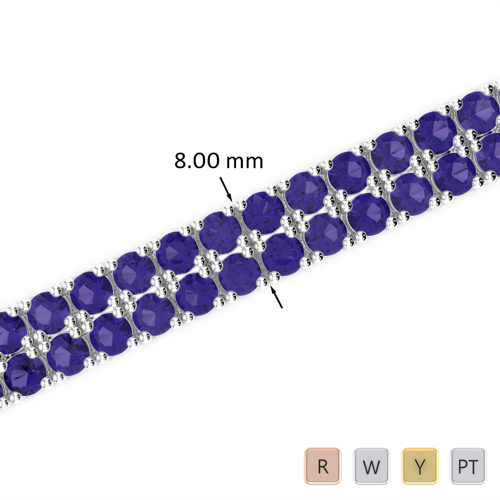 29 Ct Tanzanite Bracelet in Gold/Platinum AGBRL-1039