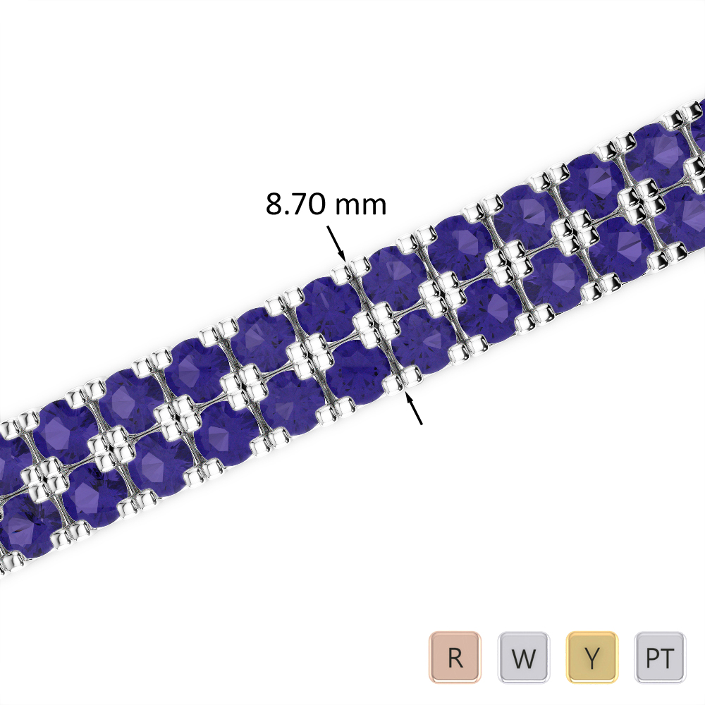 29 Ct Tanzanite Bracelet in Gold/Platinum AGBRL-1051