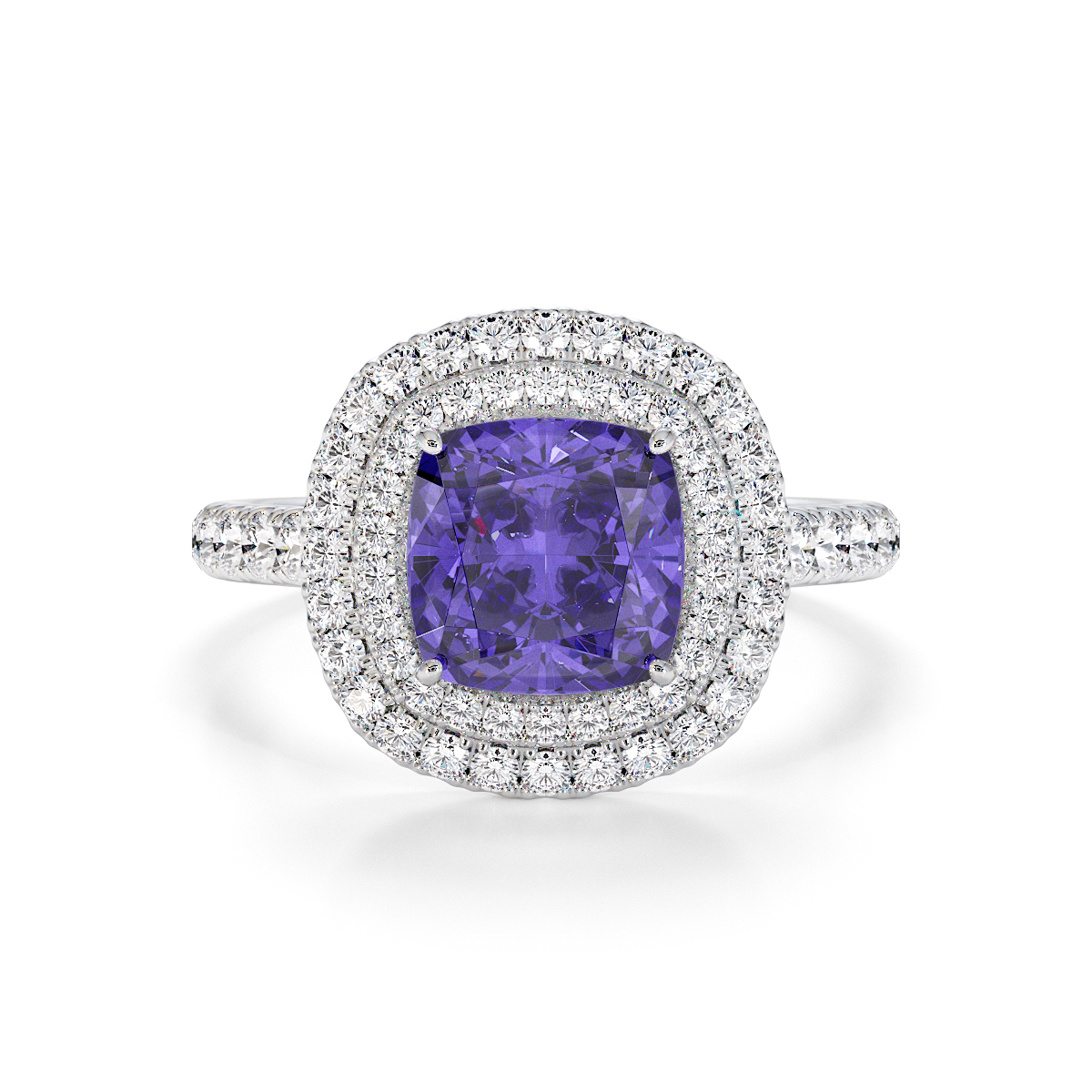 Gold / Platinum Tanzanite and Diamond Engagement Ring RZ3405