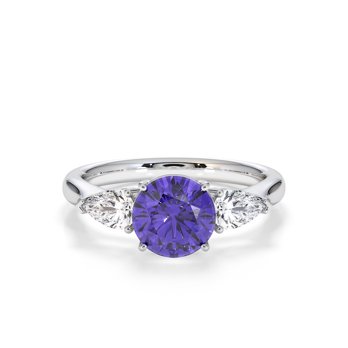 Gold / Platinum Tanzanite and Diamond Engagement Ring RZ3432