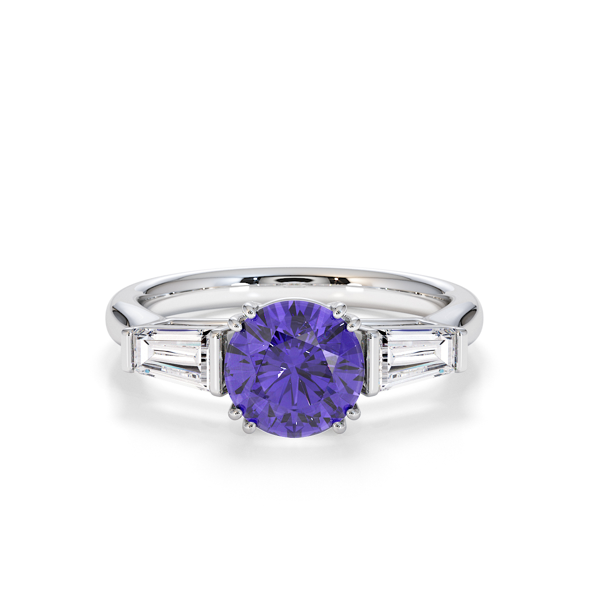 Gold / Platinum Tanzanite and Diamond Engagement Ring RZ3434